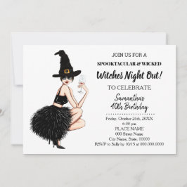 Convite As bruxas dormem na Festa de aniversário do hallow