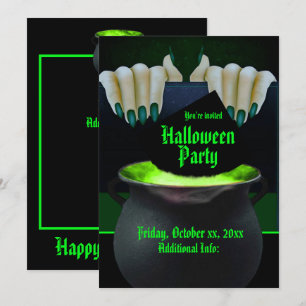 Convite As bruxas negras e verdes nascem