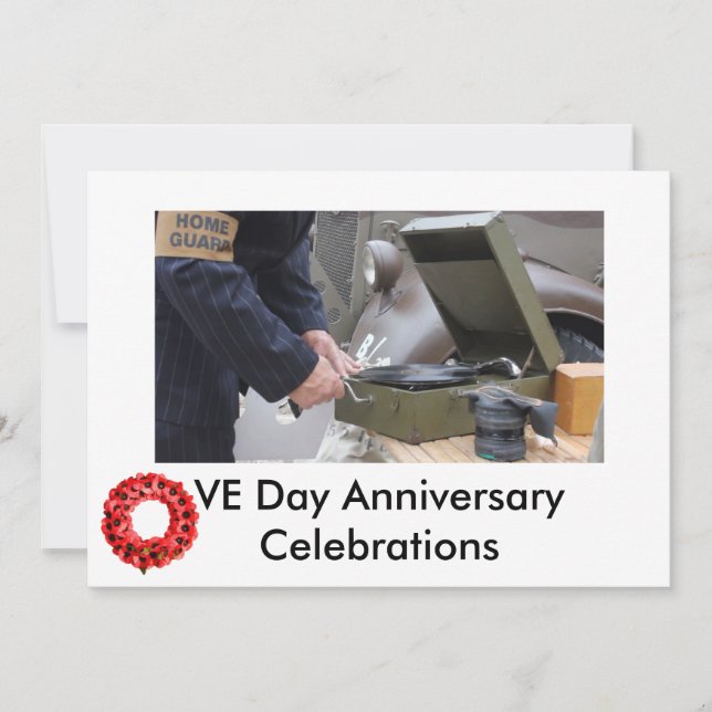 Convite As celebrações do dia da VE convidam (Frente)