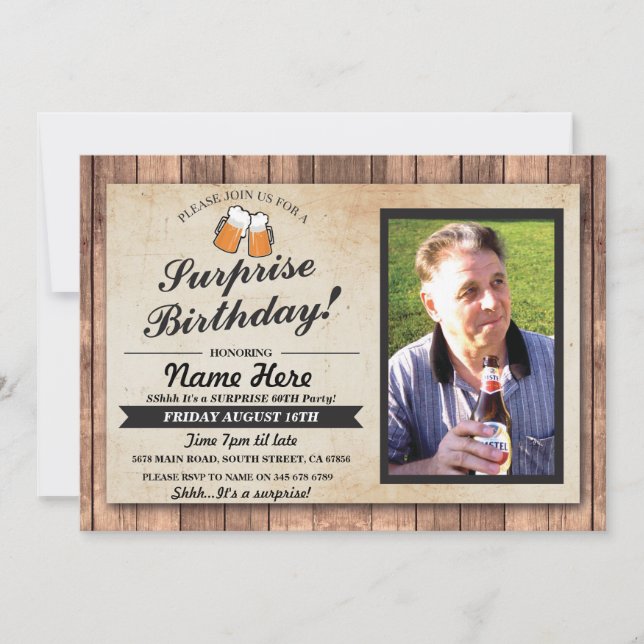 Convite As cervejas dos elogios da festa de aniversário da (Frente)