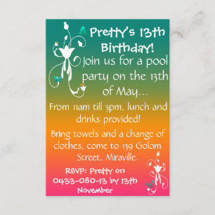 Convite As cores do verão convidam