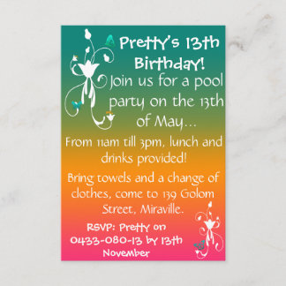 Convite As cores do verão convidam