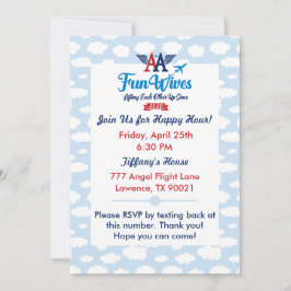 Convite Ás Esposas Divertidas Convidam nuvens de vite