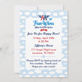 Convite Ás Esposas Divertidas Convidam nuvens de vite