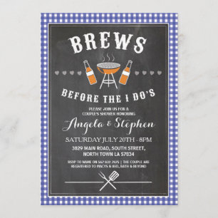 Convite As fermentações antes que eu fiz o noivado azul