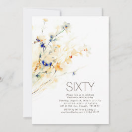 Convite As Flores Terrestres De Aquarelas Cairão Aniversár