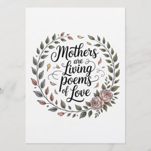Convite As Mães São Poemas de Amor Vivos
