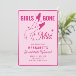 Convite As Meninas Ficaram Ligeiras De Bachelorette Rosa N