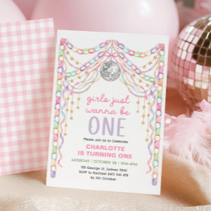 Convite As Meninas Querem Ser Uma Só: Aniversário Disco Ga