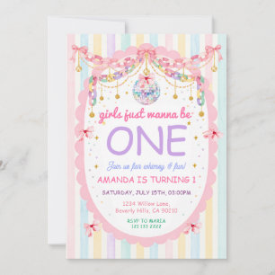 Convite As meninas só querem ser uma festa de aniversário