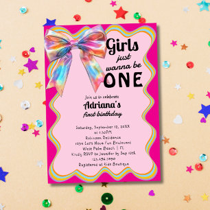 Convite As Meninas Só Querem Ser Uma Festa de Aniversário