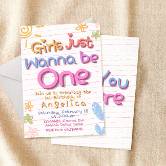Convite As Meninas Só Querem Ser Uma no Aniversário 