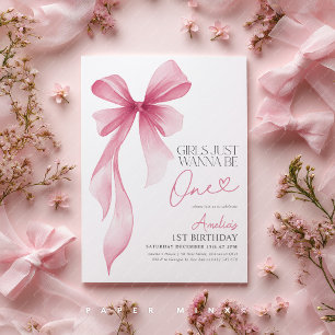 Convite As meninas só querem ser ÚNICAS! 1º Aniversário La