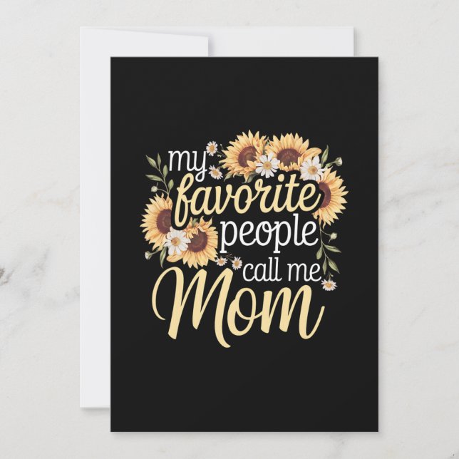 Convite As minhas Pessoas favoritas chamam-me mãe (Frente)