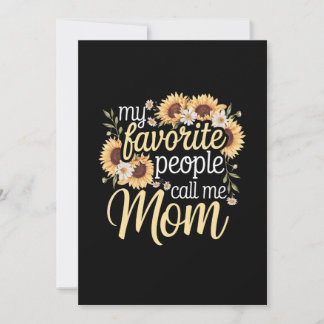 Convite As minhas Pessoas favoritas chamam-me mãe