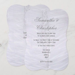 Convite As noivas brancas tradicionais vestem casamento