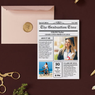 Convite As Notícias da Formatura! Recordação de Jornal Imp