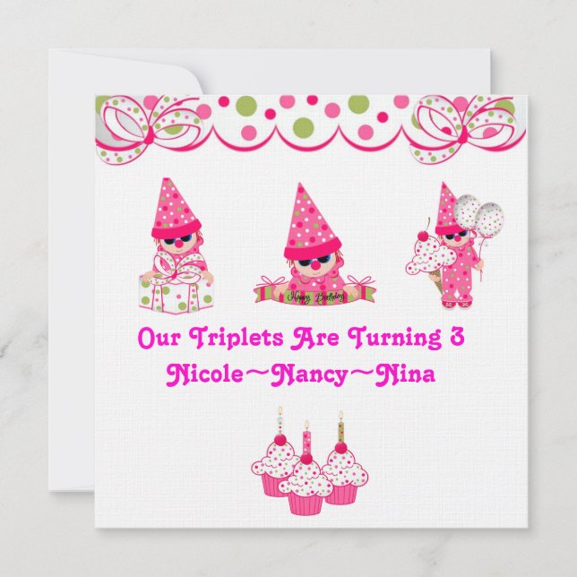 Convite As objectivas triplas estão girando três que o (Frente)