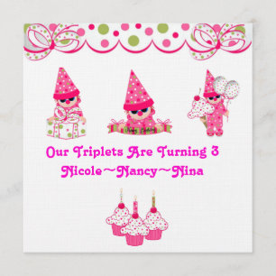 Convite As objectivas triplas estão girando três que o