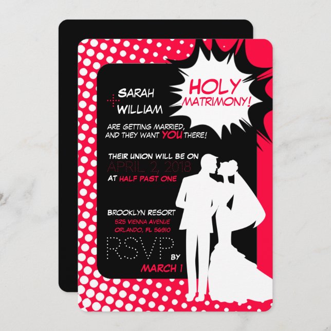 Convite As superpotências do matrimônio! (Frente/Verso)