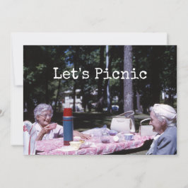 Convite As Velhas Senhoras Do Picnic De Verão Escaparam Pa