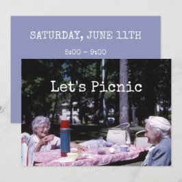 Convite As Velhas Senhoras Do Picnic De Verão Escaparam Pa