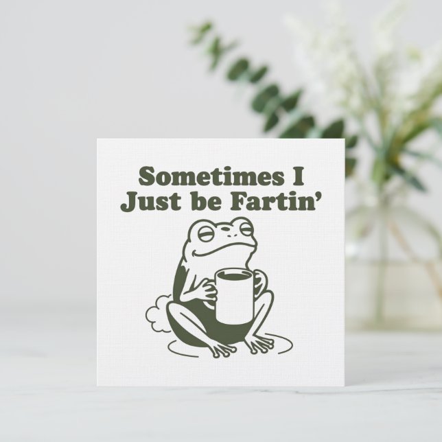 Convite Às vezes eu só estou sendo um sapo engraçado desco (Em pé/Frente)