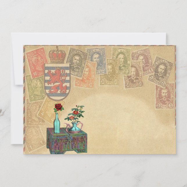 Convite As viagens vintage temáticos convidam (Frente)