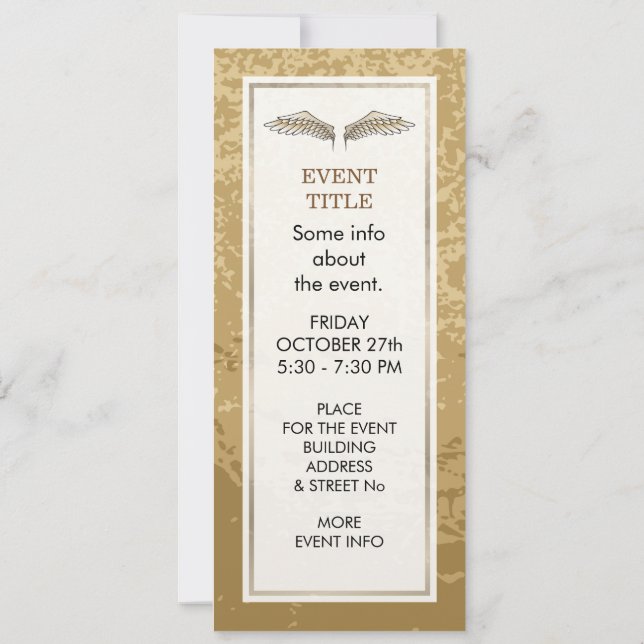 Convite Asas bege (Verso)