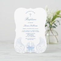 Asas de Anjo Delicadas Arco Azul Batismo