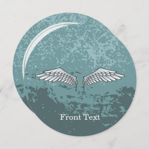 Convite Asas de cinza azul