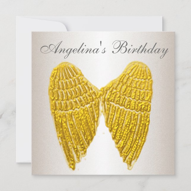 Convite Asas Douradas (Frente)