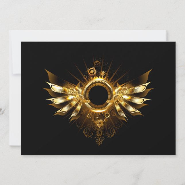 Convite Asas steampunk (Frente)