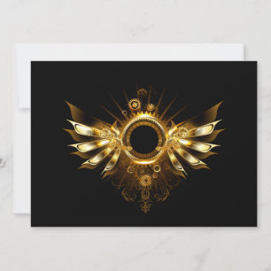 Convite Asas steampunk