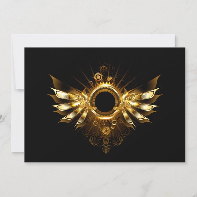 Convite Asas Steampunk (Frente)