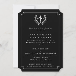 Convite Asclepius MD Preto + Graduação da Terra Laurel