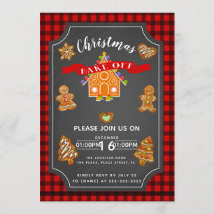 Convite Assar do Natal fora do partido do biscoito do