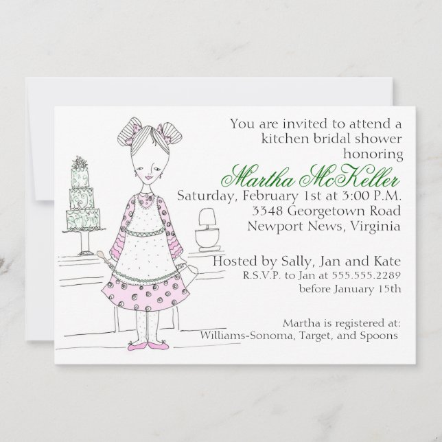 Convite Assares da mamãe - Chá de panela da cozinha (Frente)