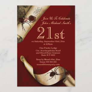 Convite Assassinato misterioso de vadia vermelha