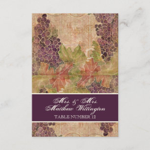 Convite Assento envelhecido do número da mesa do casament