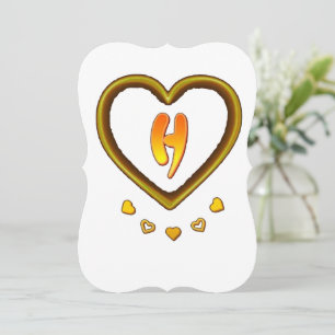 Convite assinatura com a letra h,