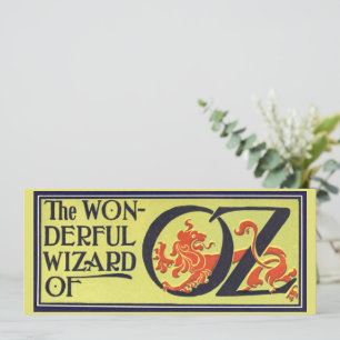 Convite Assistente de Vintagem de Oz Book Cobrir Art, Pági