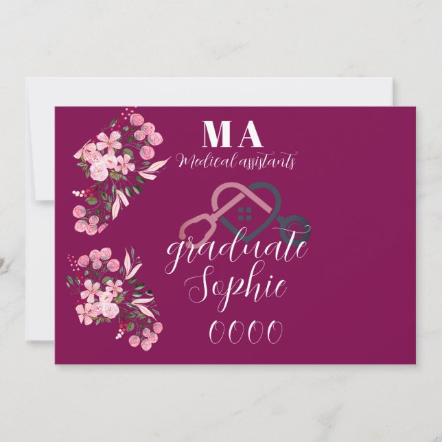 Convite Assistentes médicos personalizados se formam (Frente)