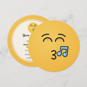 Convite Assobiar Face com Olhos Sorridentes