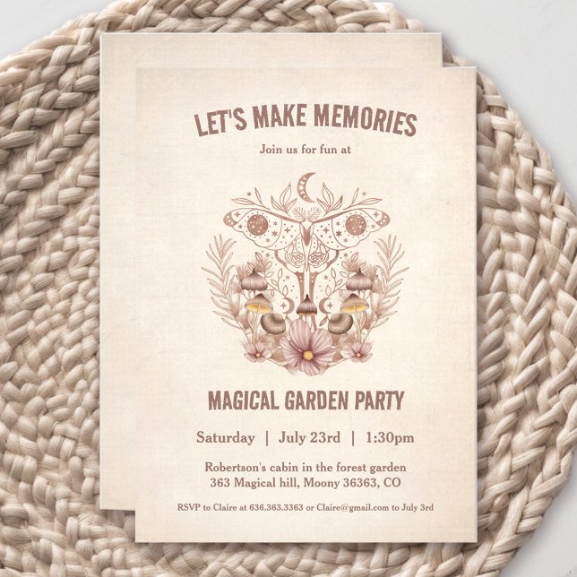 Convite Associação Familiar Aniversário do Partido Magical (Family Reunion Birthday Magical Celestial Party Invitation)