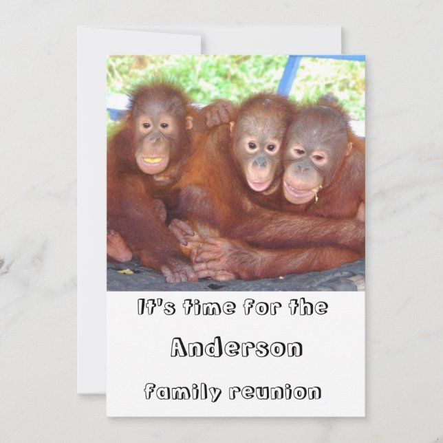 Convite Associação Familiar Engraçado e Bonito (Frente)