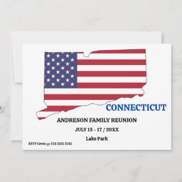 Convite Associação Familiar 🎉 Estado CONNECTICUT Mapa EUA