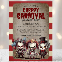 Convite Assustador Fala Carnaval de Halloween