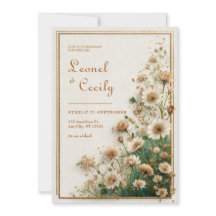 Astrantia Casamento Dourado Texturizado Creme