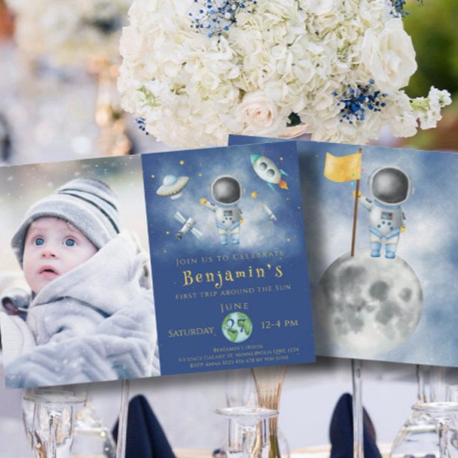 Convite Astronauta Boy Astronauta Boy Festa em (Criador carregado)